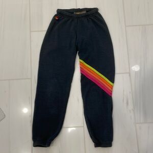 Aviator Nation Charcoal/Neon Chevron Sweatpants
